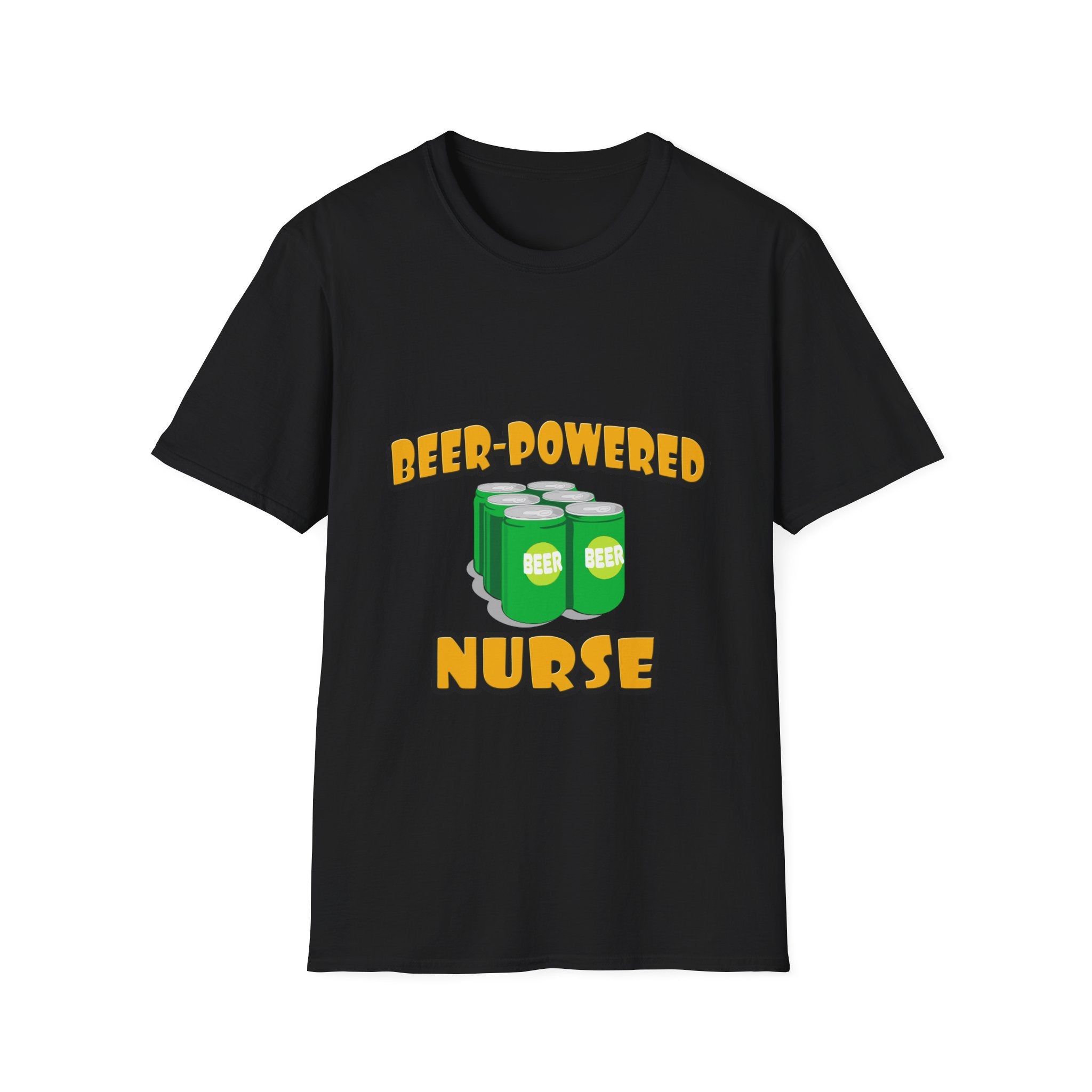 Beer Powered Nurse - Unisex Softstyle T-Shirt