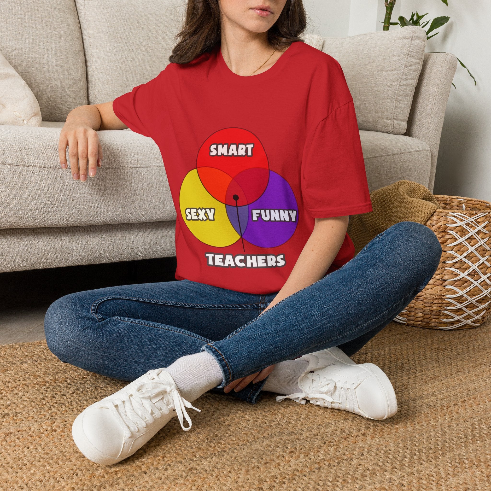 Venn Diagram .. Teachers - Unisex Softstyle T-Shirt