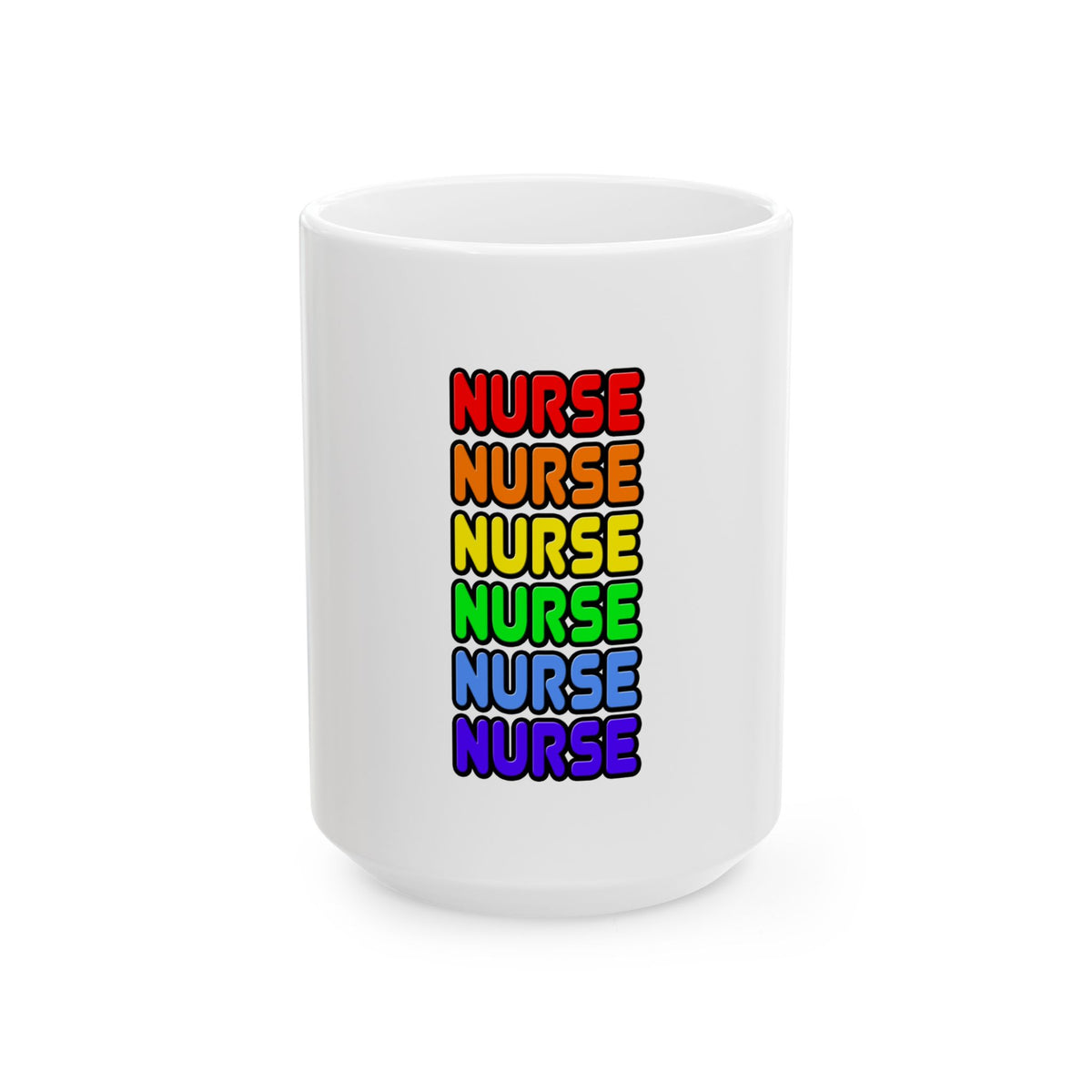 Rainbow Nurse - Ceramic Mug, (11oz, 15oz)