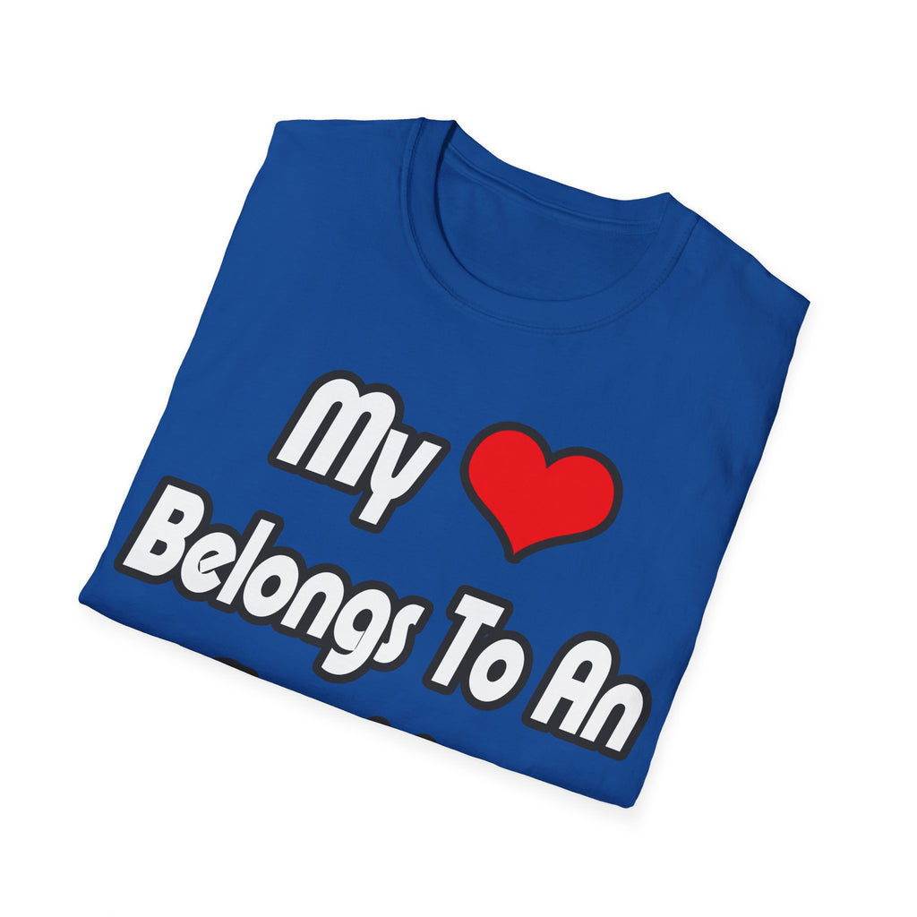 My Heart Belongs To An Electrician - Unisex Softstyle T-Shirt