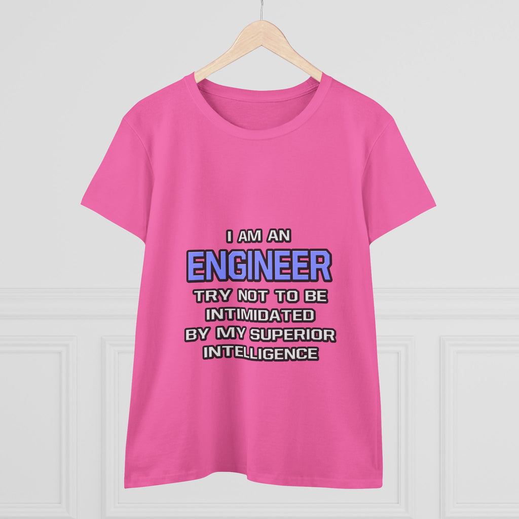 Engineer Joke ... Superior Intelligence - Women's Midweight Cotton Tee