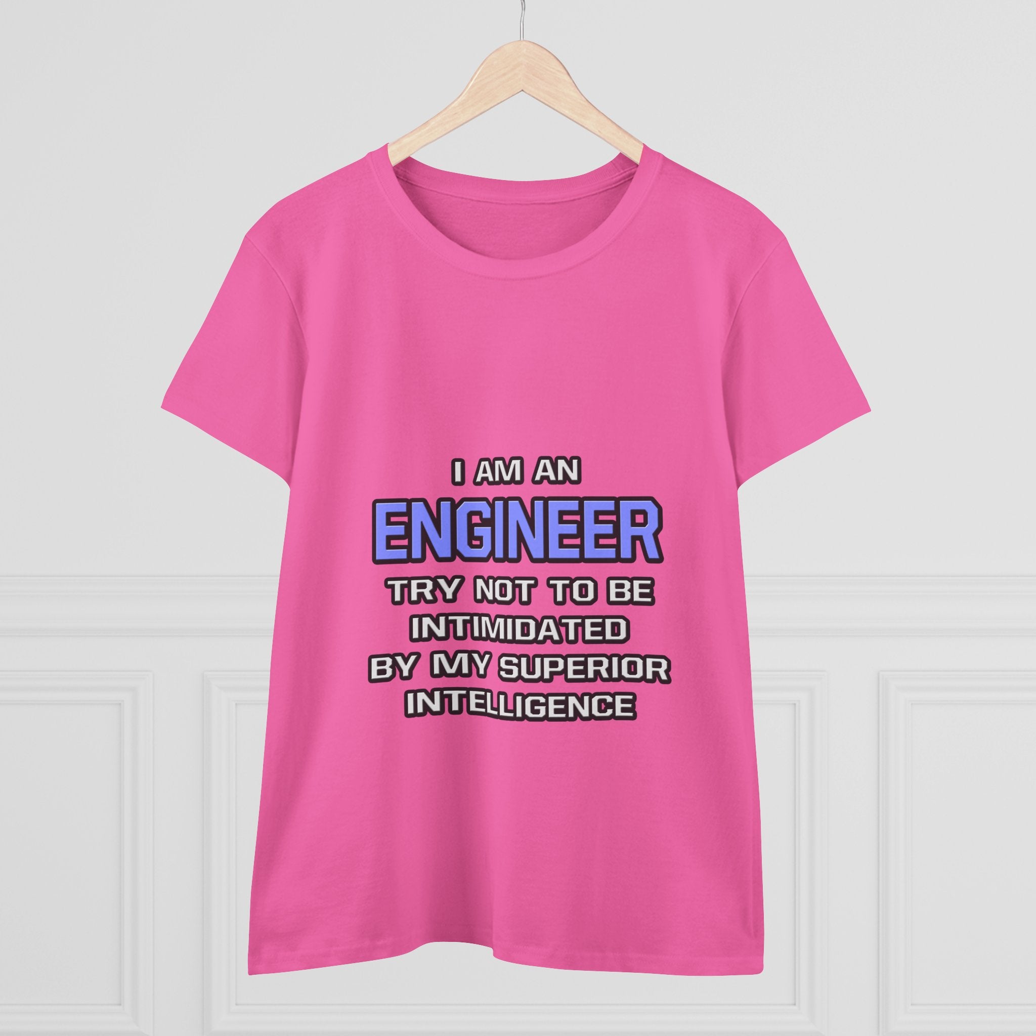 Engineer Joke ... Superior Intelligence - Women's Midweight Cotton Tee