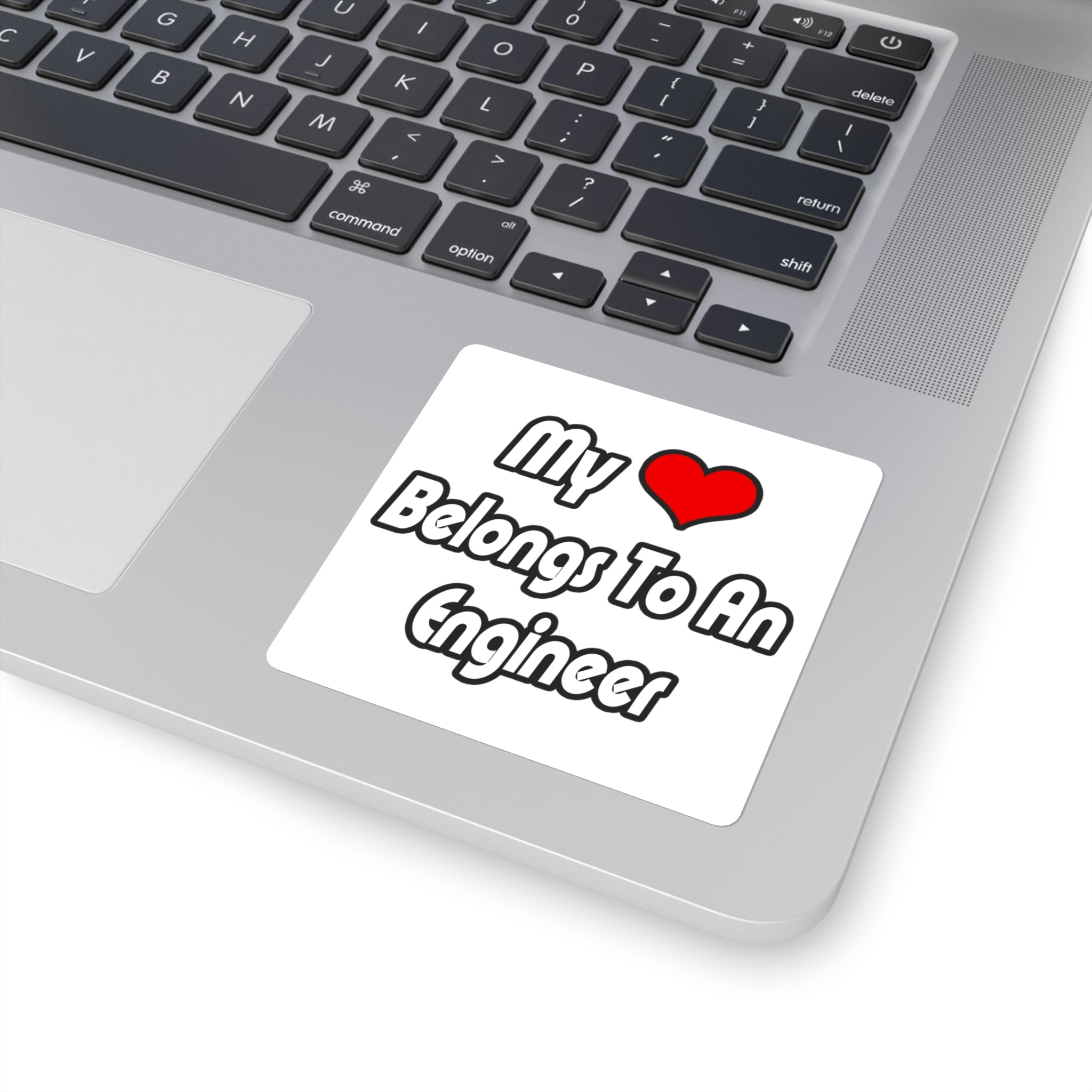 My Heart Belongs To An Engineer - Square Stickers
