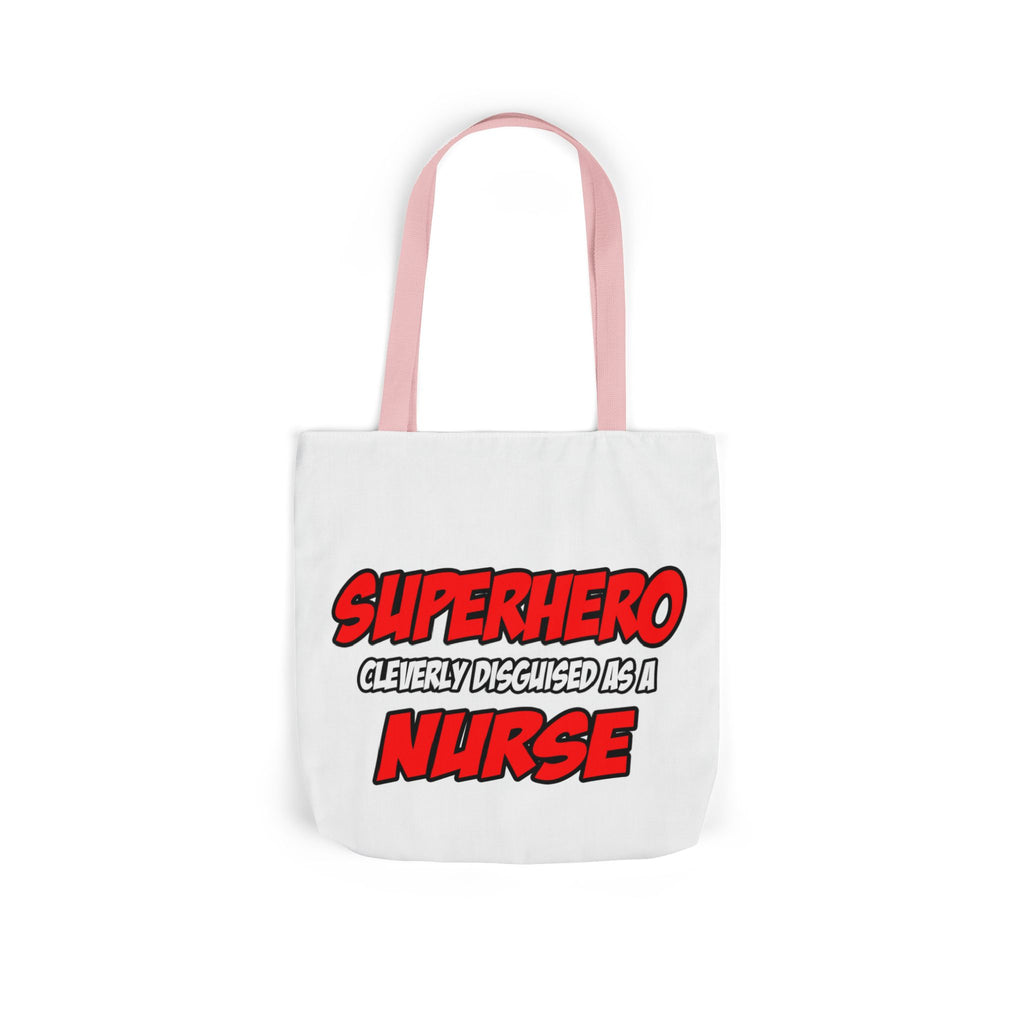 Superhero...Nurse - Canvas Tote Bag, 5-Color Straps