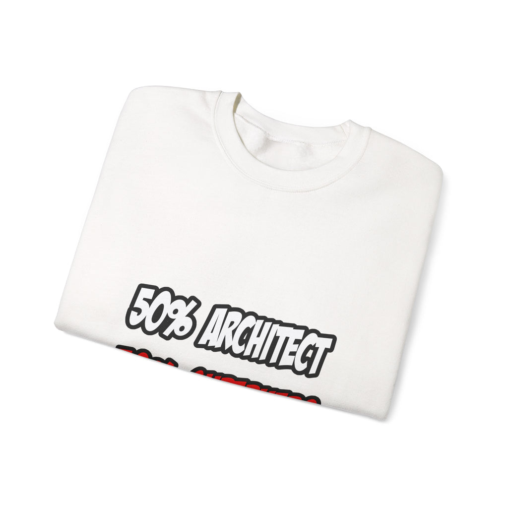 Half Architect...Half Superhero - Unisex Heavy Blend™ Crewneck Sweatshirt