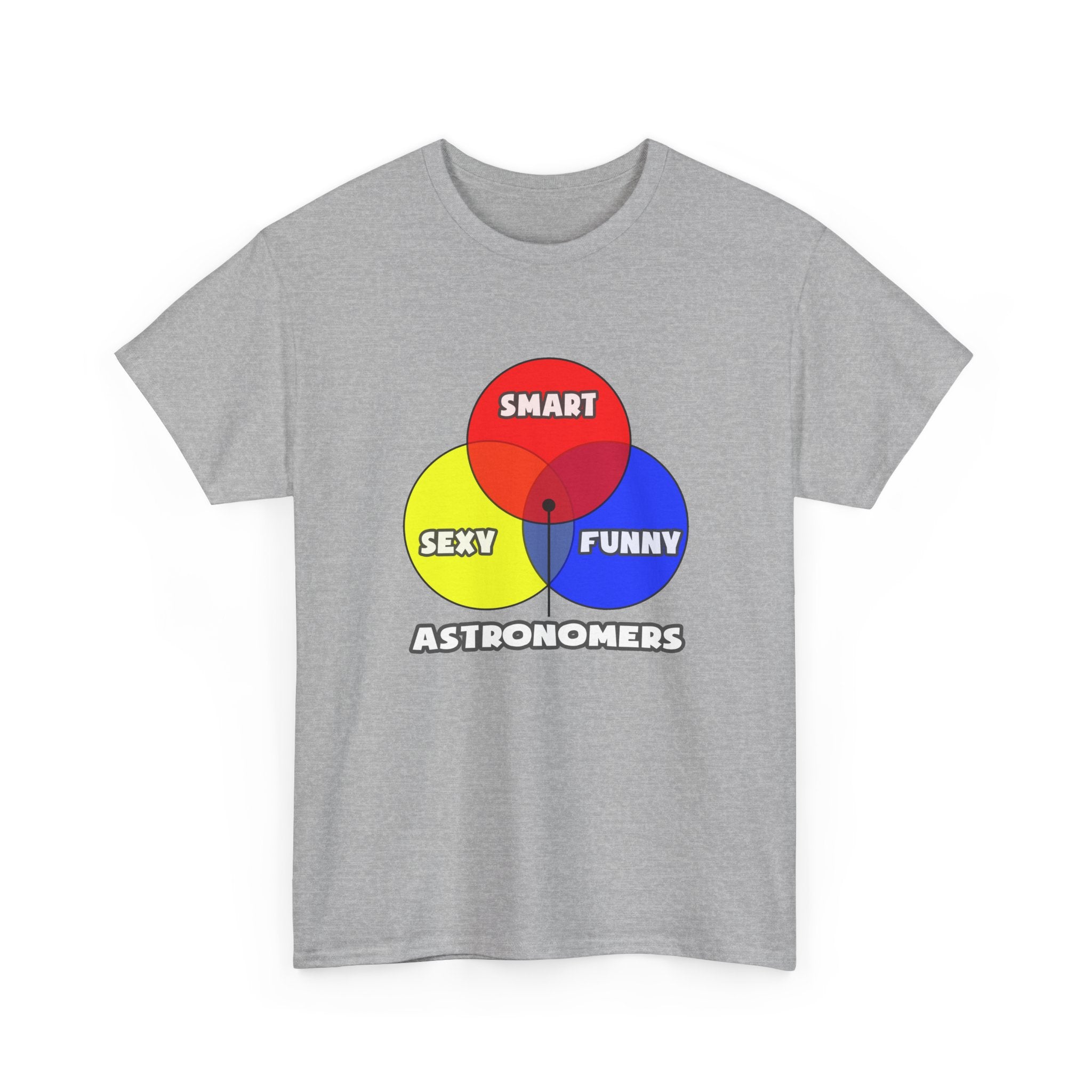 Venn Diagram .. Astronomers - Unisex Heavy Cotton Tee