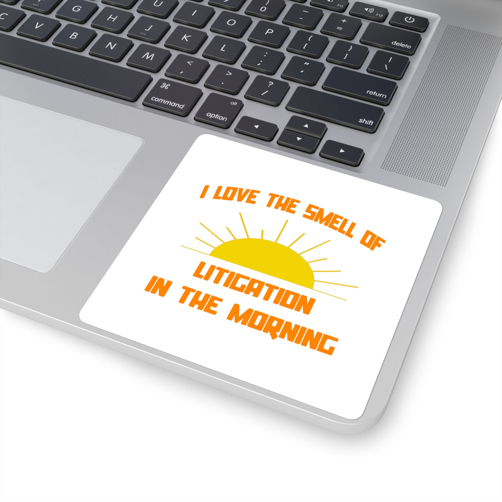 Smell of Litigation in the Morning - Square Stickers