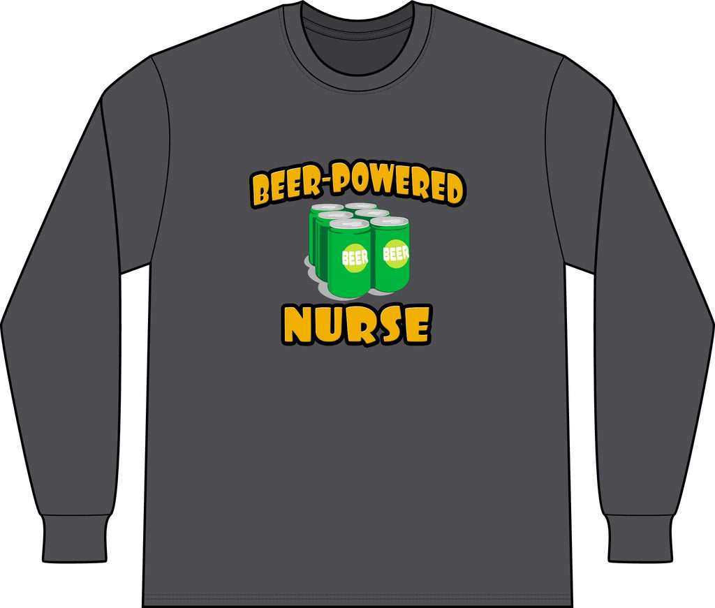 Beer Powered Nurse - Unisex Long Sleeve T-Shirt