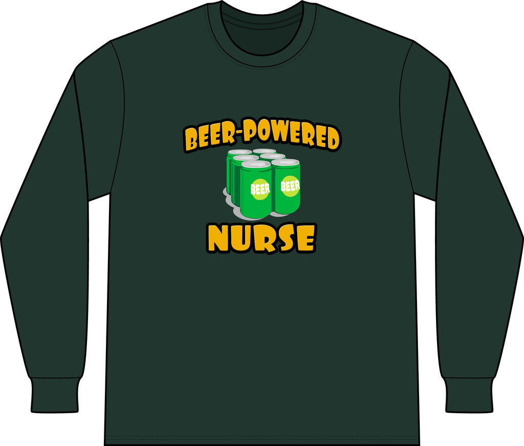 Beer Powered Nurse - Unisex Long Sleeve T-Shirt