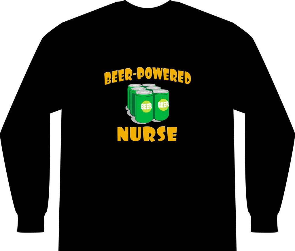 Beer Powered Nurse - Unisex Long Sleeve T-Shirt