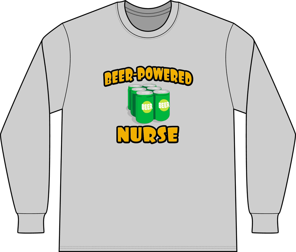 Beer Powered Nurse - Unisex Long Sleeve T-Shirt
