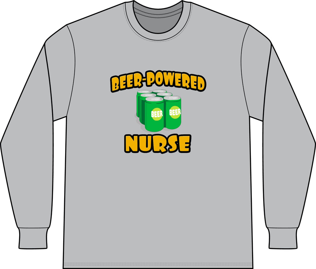Beer Powered Nurse - Unisex Long Sleeve T-Shirt