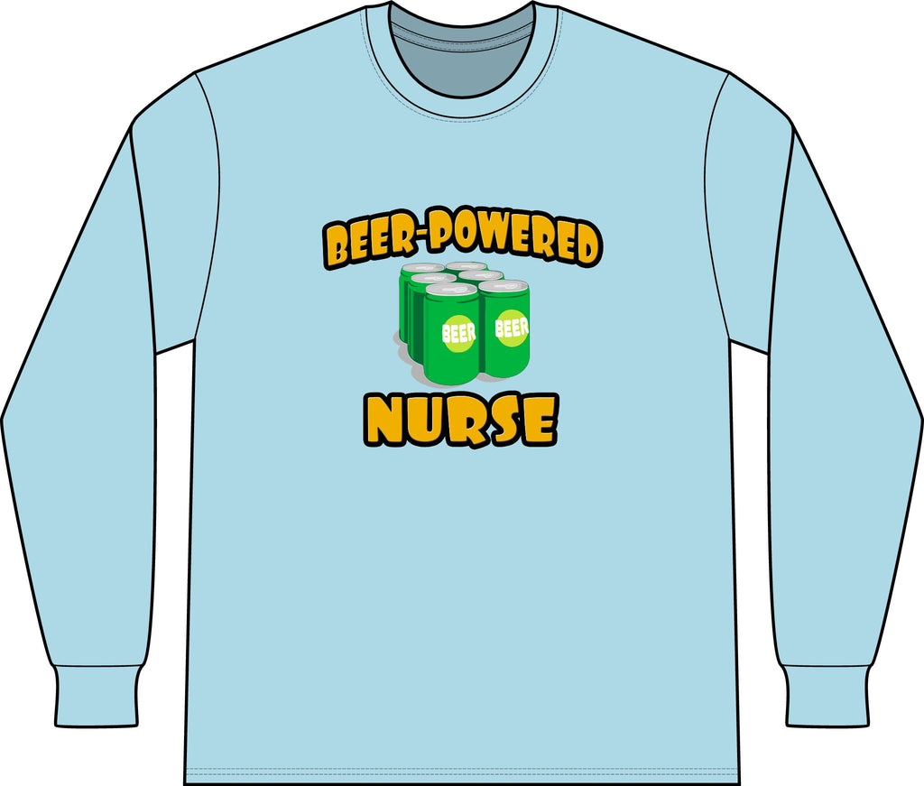 Beer Powered Nurse - Unisex Long Sleeve T-Shirt