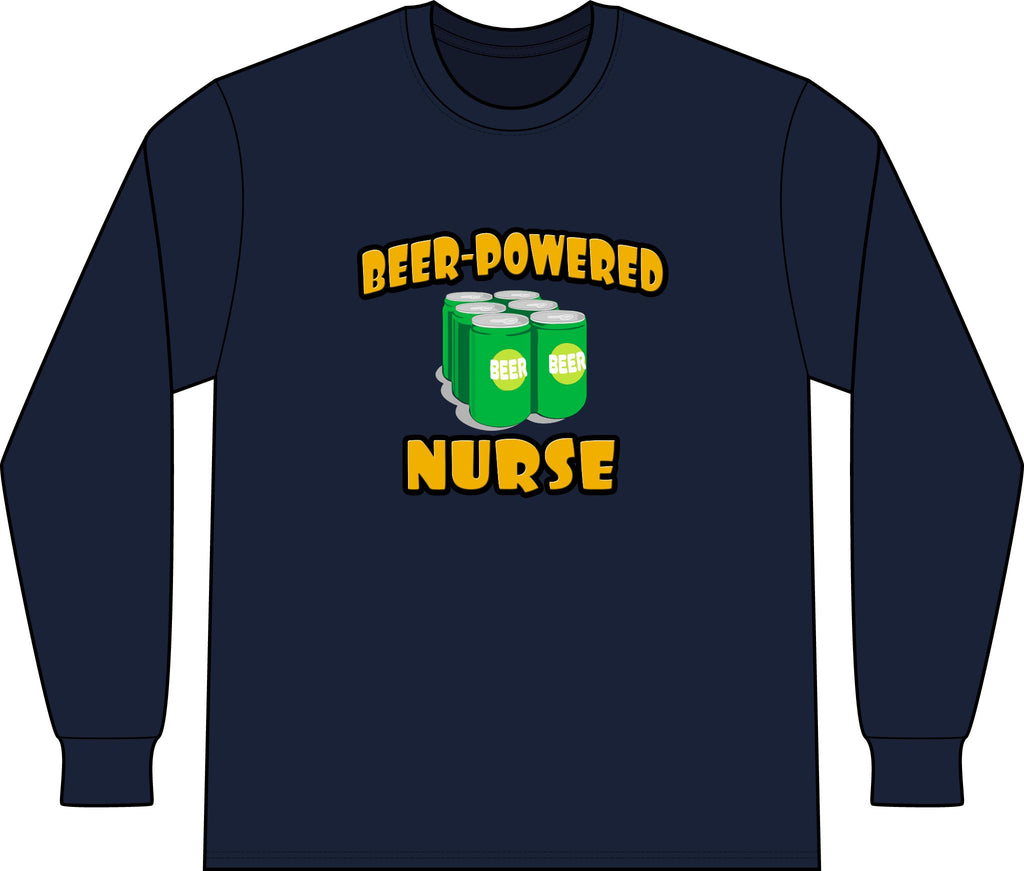 Beer Powered Nurse - Unisex Long Sleeve T-Shirt