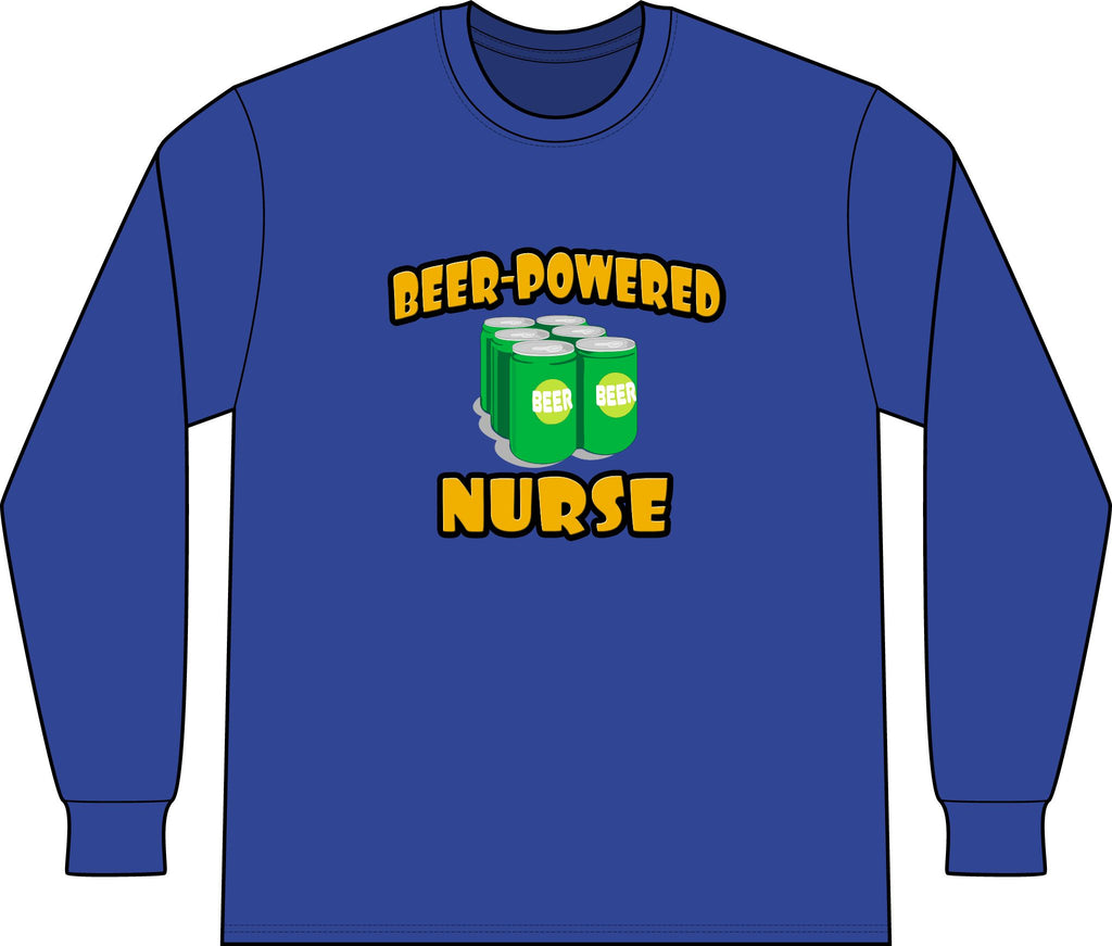 Beer Powered Nurse - Unisex Long Sleeve T-Shirt