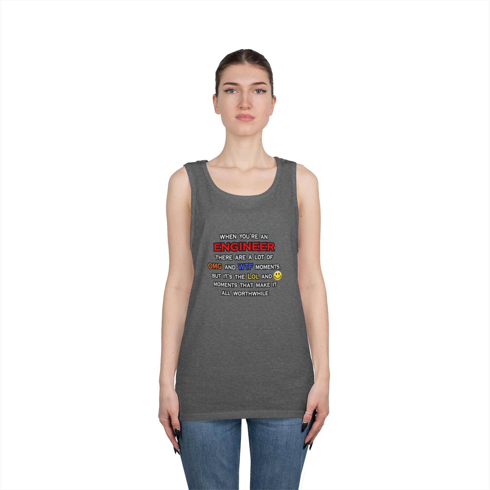 Engineer ... OMG WTF LOL - Unisex Heavy Cotton Tank Top