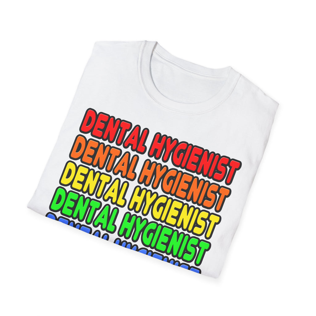 Rainbow Dental Hygienist - Unisex Softstyle T-Shirt