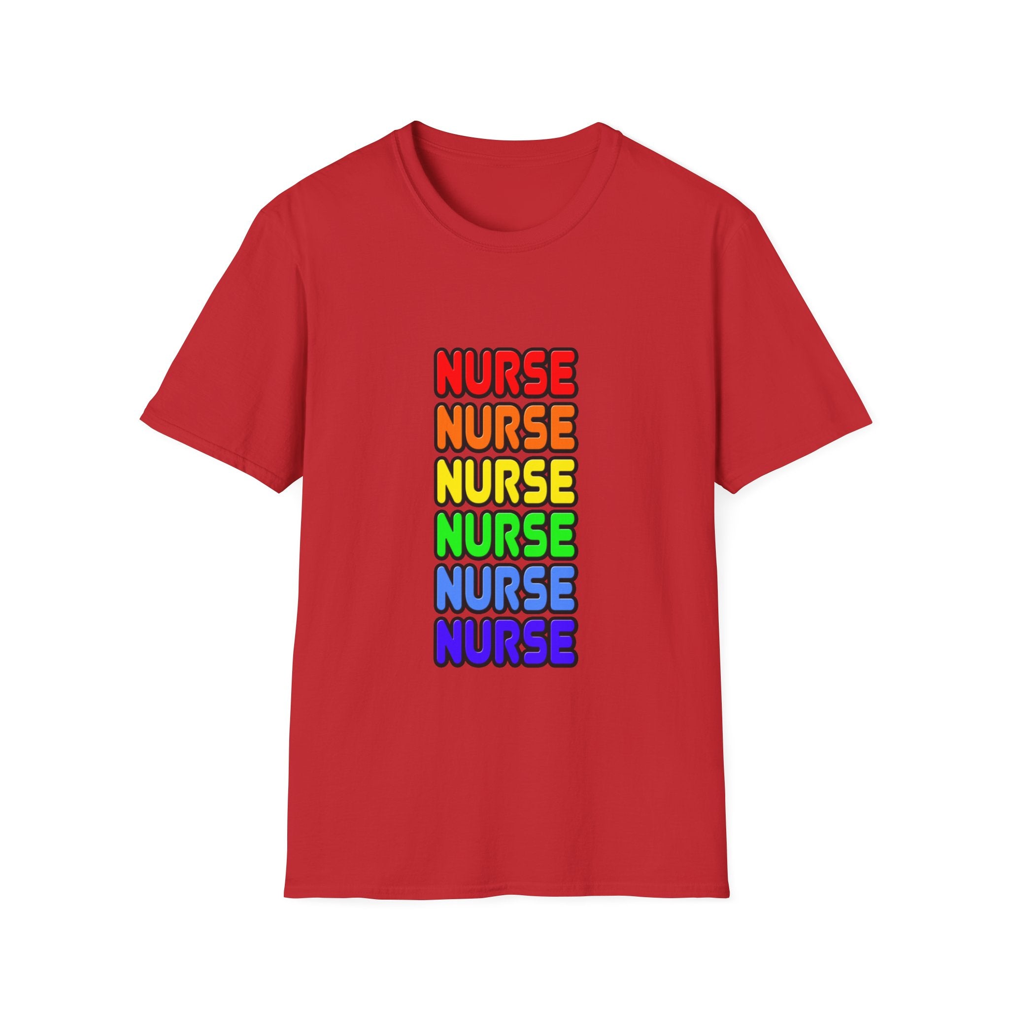 Rainbow Nurse - Unisex Softstyle T-Shirt