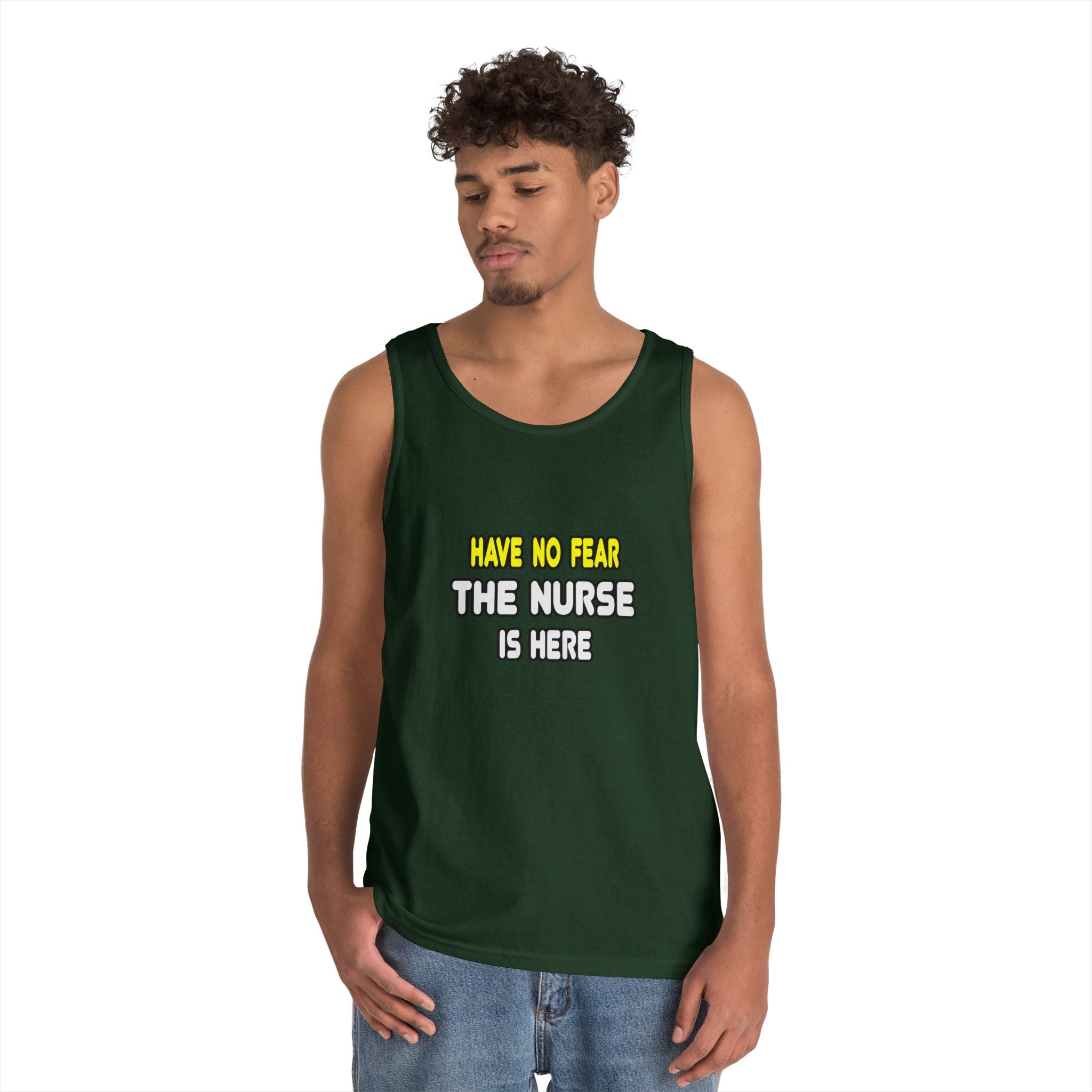 Have No Fear, The Nurse Is Here - Unisex Heavy Cotton Tank Top