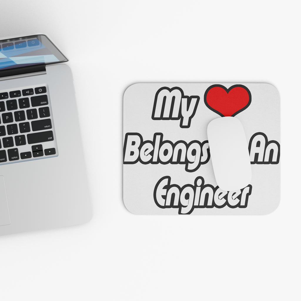 My Heart Belongs To An Engineer - Mouse Pad (Rectangle)