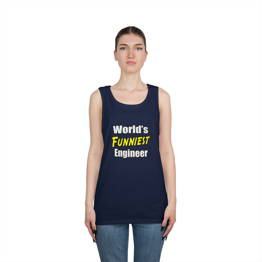 World's Funniest Engineer - Unisex Heavy Cotton Tank Top