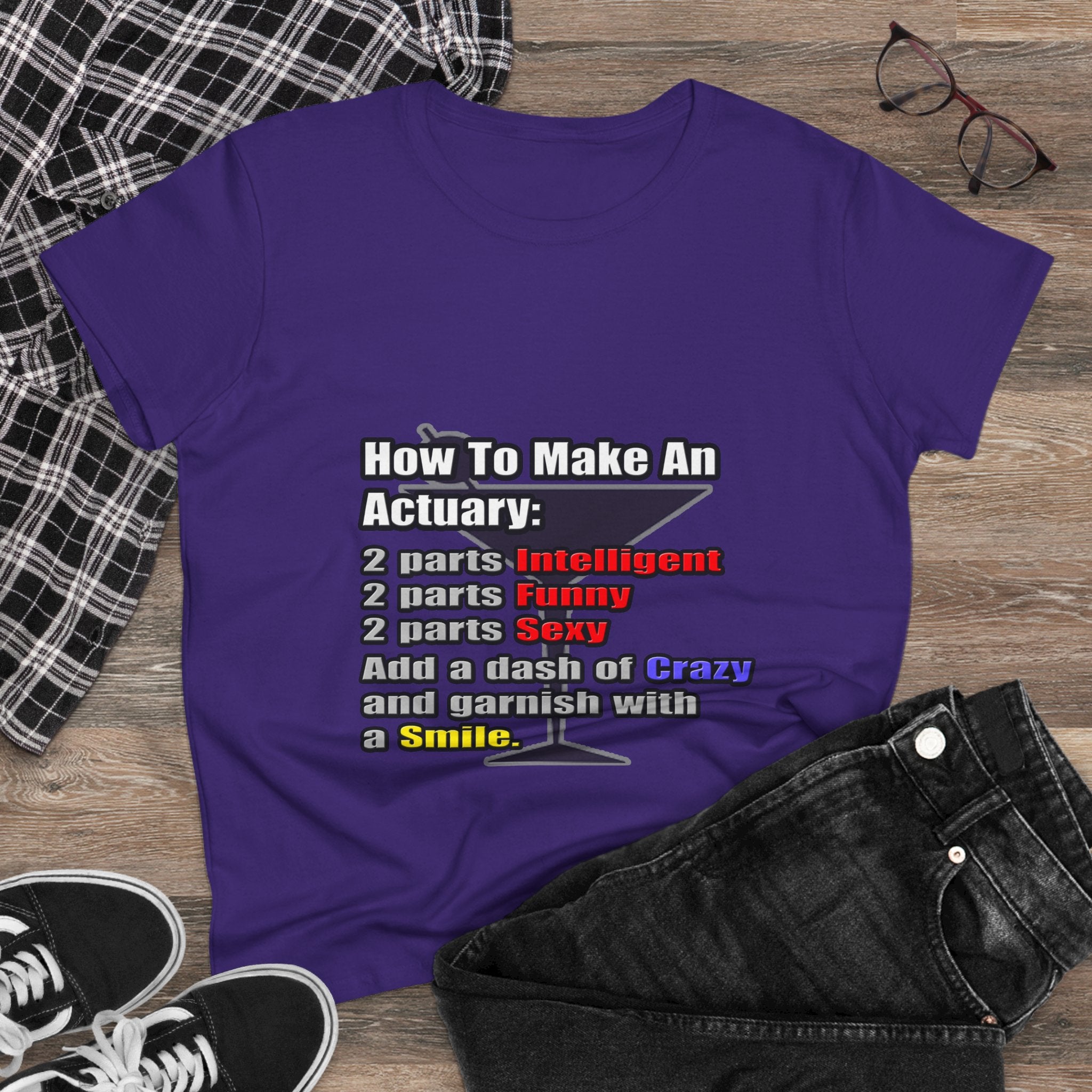 How To Make an Actuary - Women's Midweight Cotton Tee