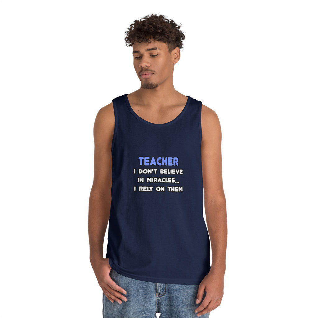Miracles and Teachers - Unisex Heavy Cotton Tank Top