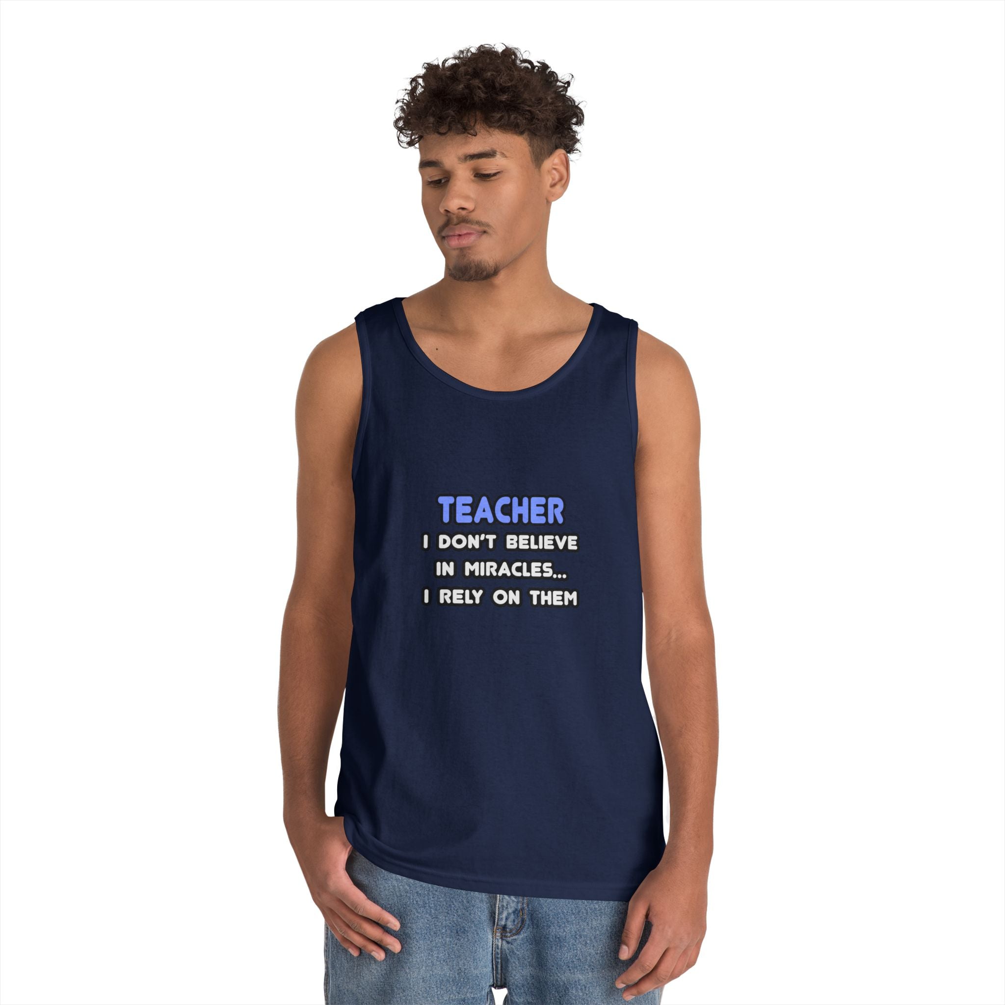 Miracles and Teachers - Unisex Heavy Cotton Tank Top