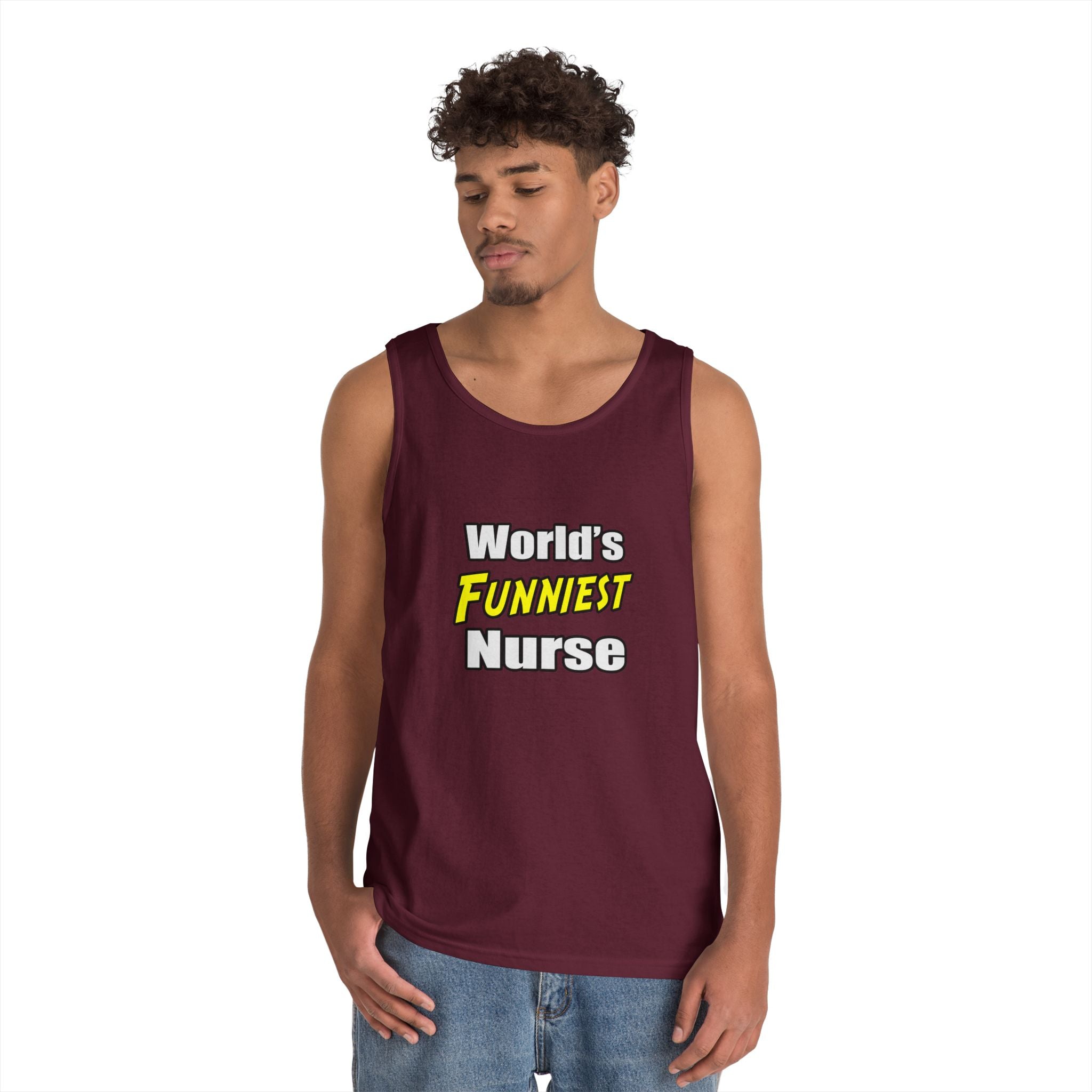 World's Funniest Nurse - Unisex Heavy Cotton Tank Top