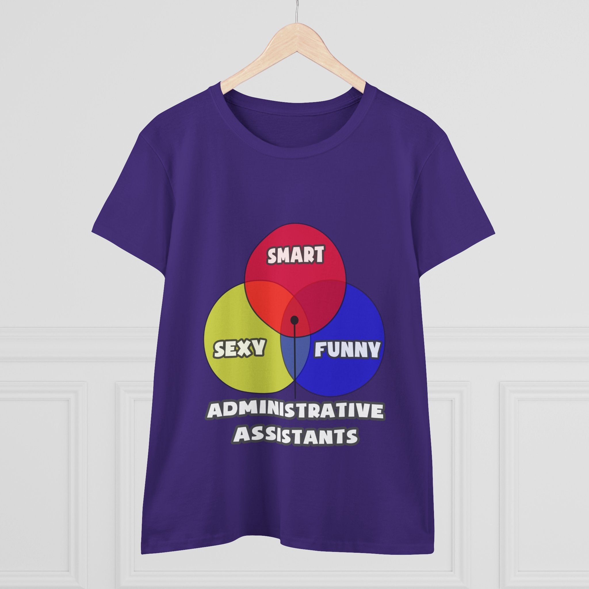 Venn Diagram .. Administrative Assistants - Women's Midweight Cotton Tee