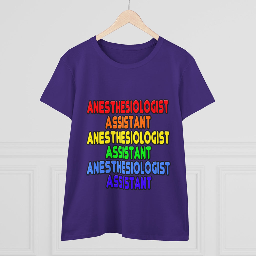 Rainbow Anesthesiologist Assistant - Women's Midweight Cotton Tee