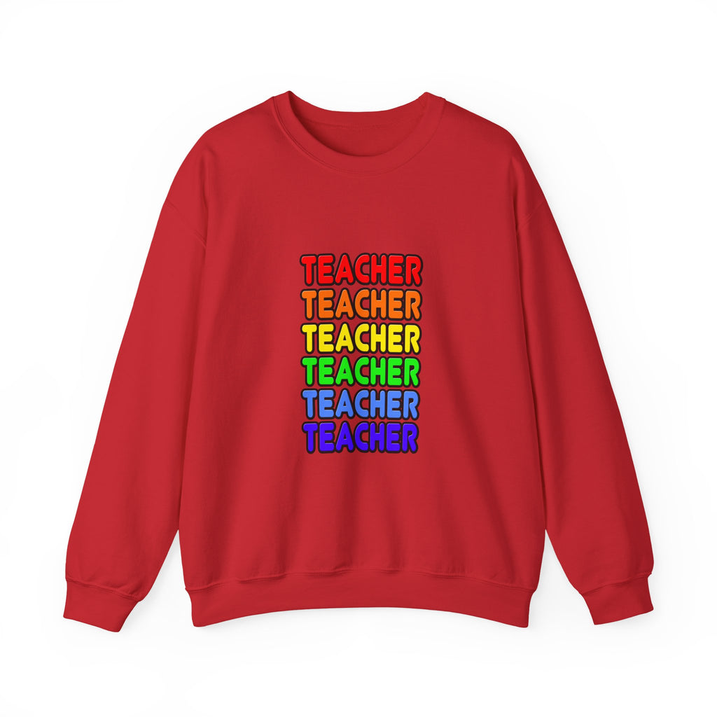 Rainbow Teacher - Unisex Heavy Blend™ Crewneck Sweatshirt