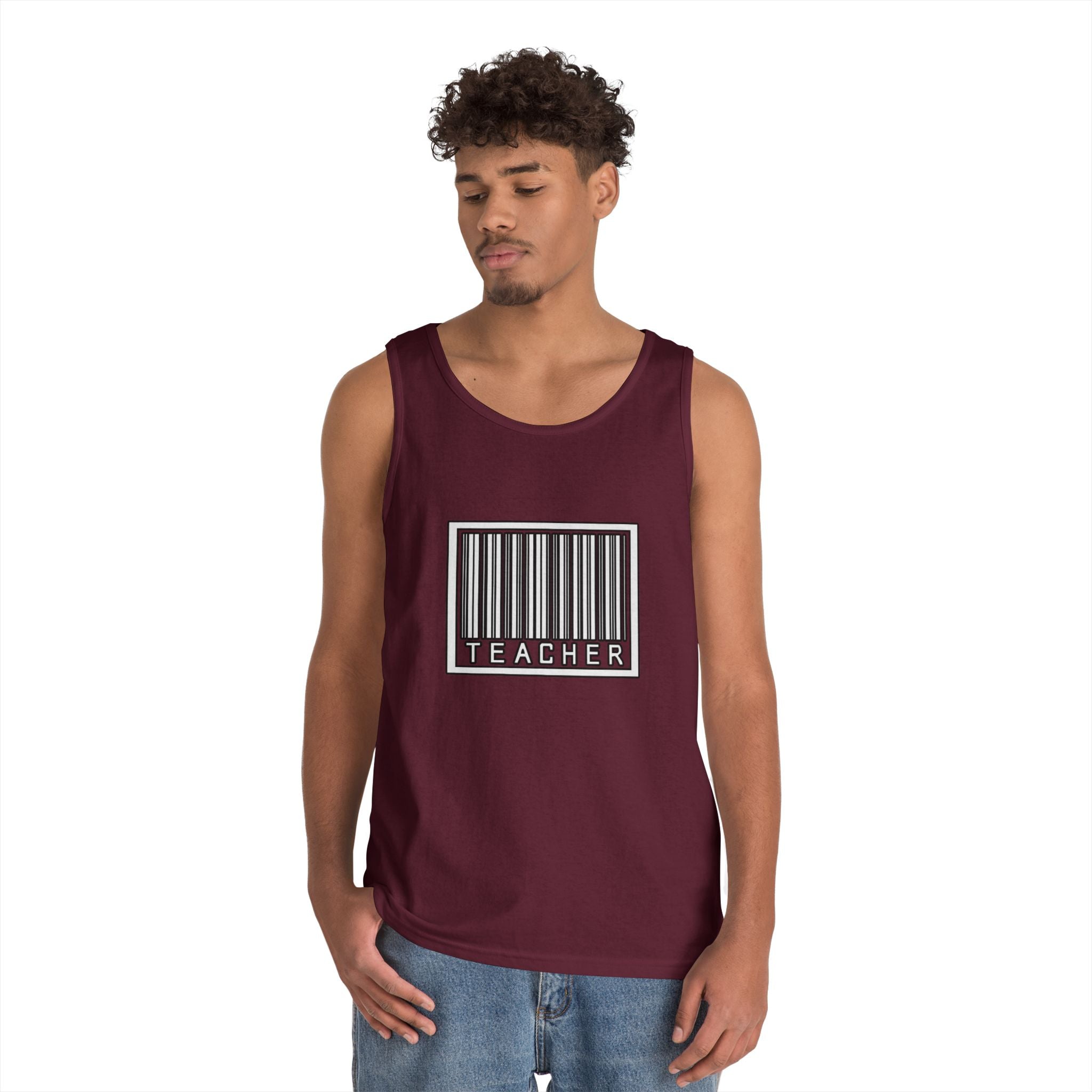 Barcode Teacher - Unisex Heavy Cotton Tank Top