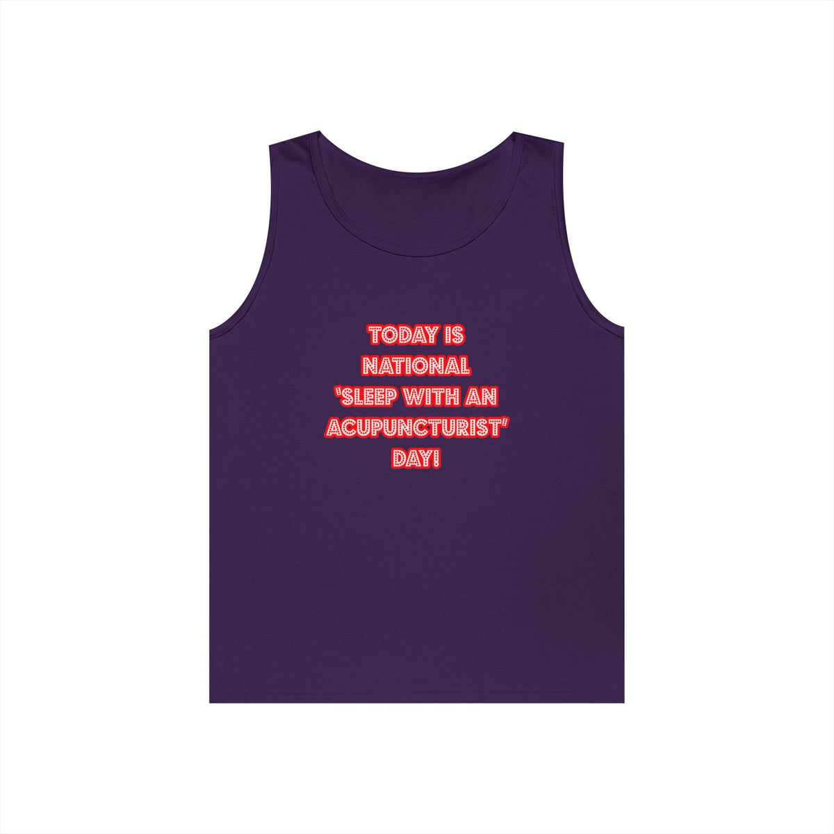 National 'Sleep With an Acupuncturist' Day - Unisex Heavy Cotton Tank Top