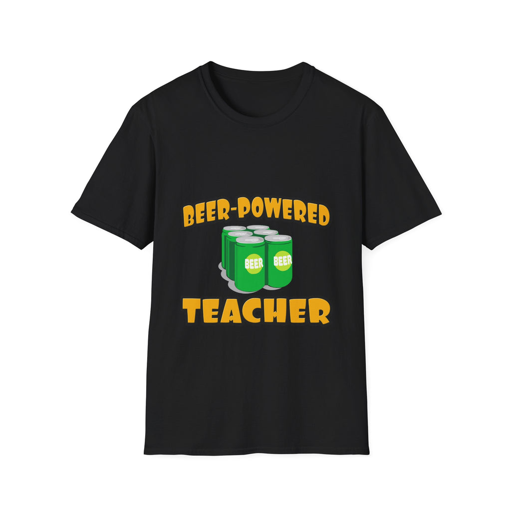 Beer Powered Teacher - Unisex Softstyle T-Shirt