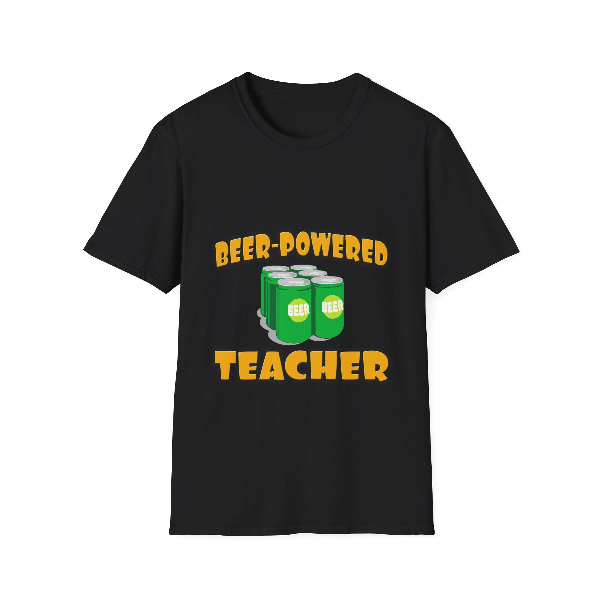 Beer Powered Teacher - Unisex Softstyle T-Shirt