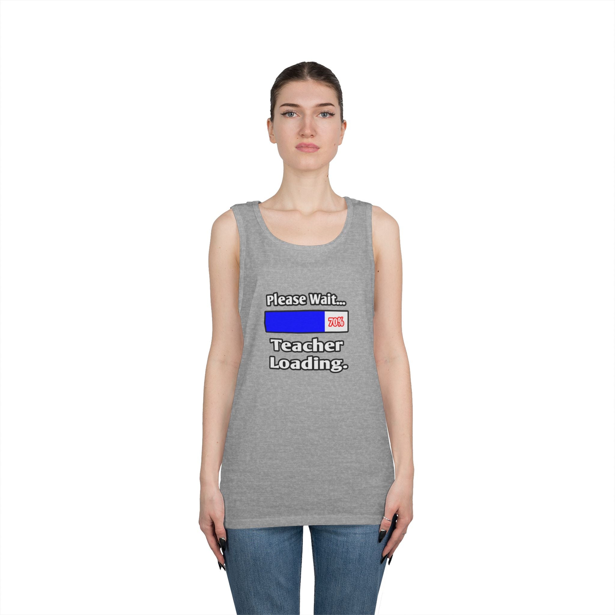 Please Wait...Teacher Loading - Unisex Heavy Cotton Tank Top