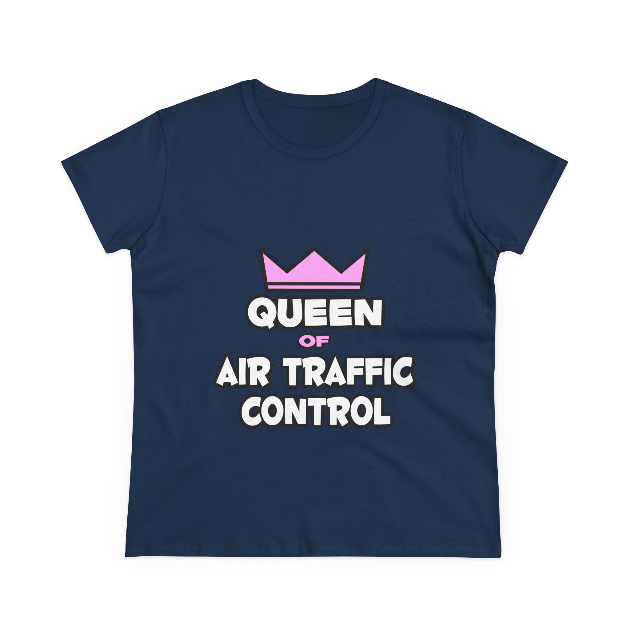 Queen of Air Traffic Control - Women's Midweight Cotton Tee
