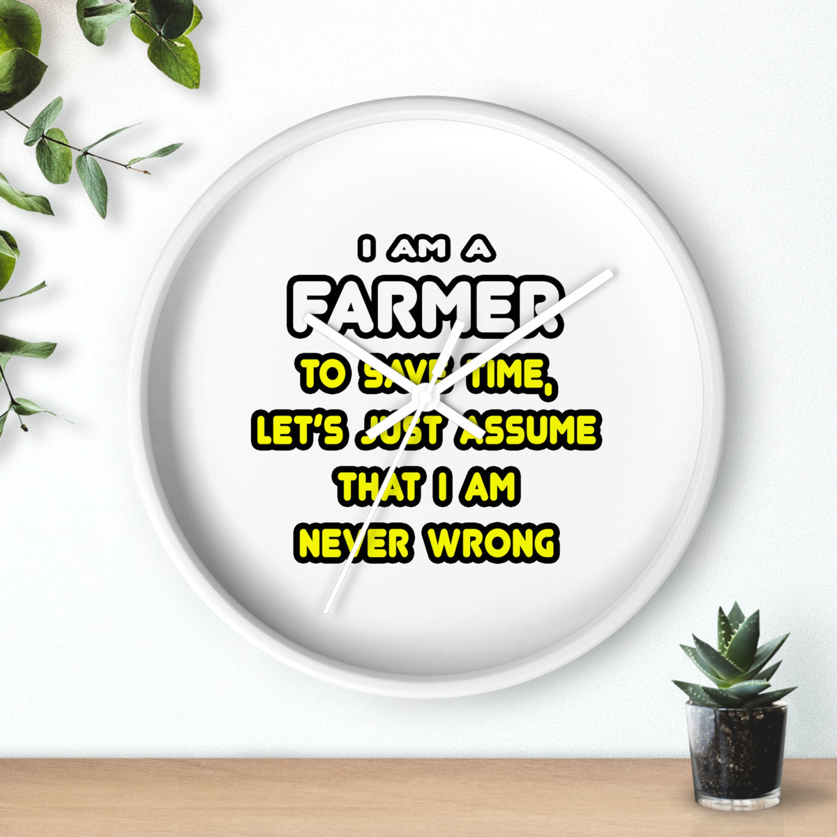 Funny Farmer T Shirts and Gifts - Wall Clock