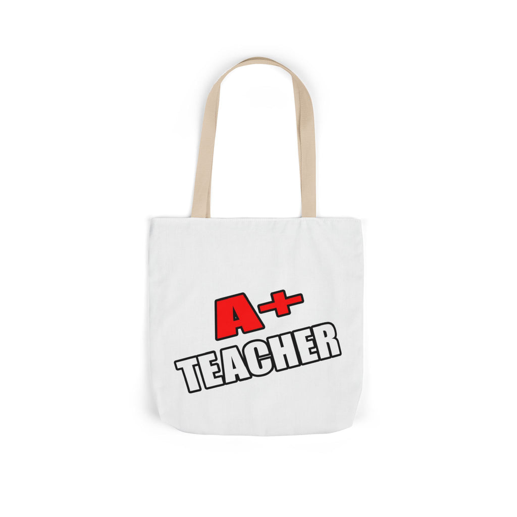 a plus teacher - Canvas Tote Bag, 5-Color Straps