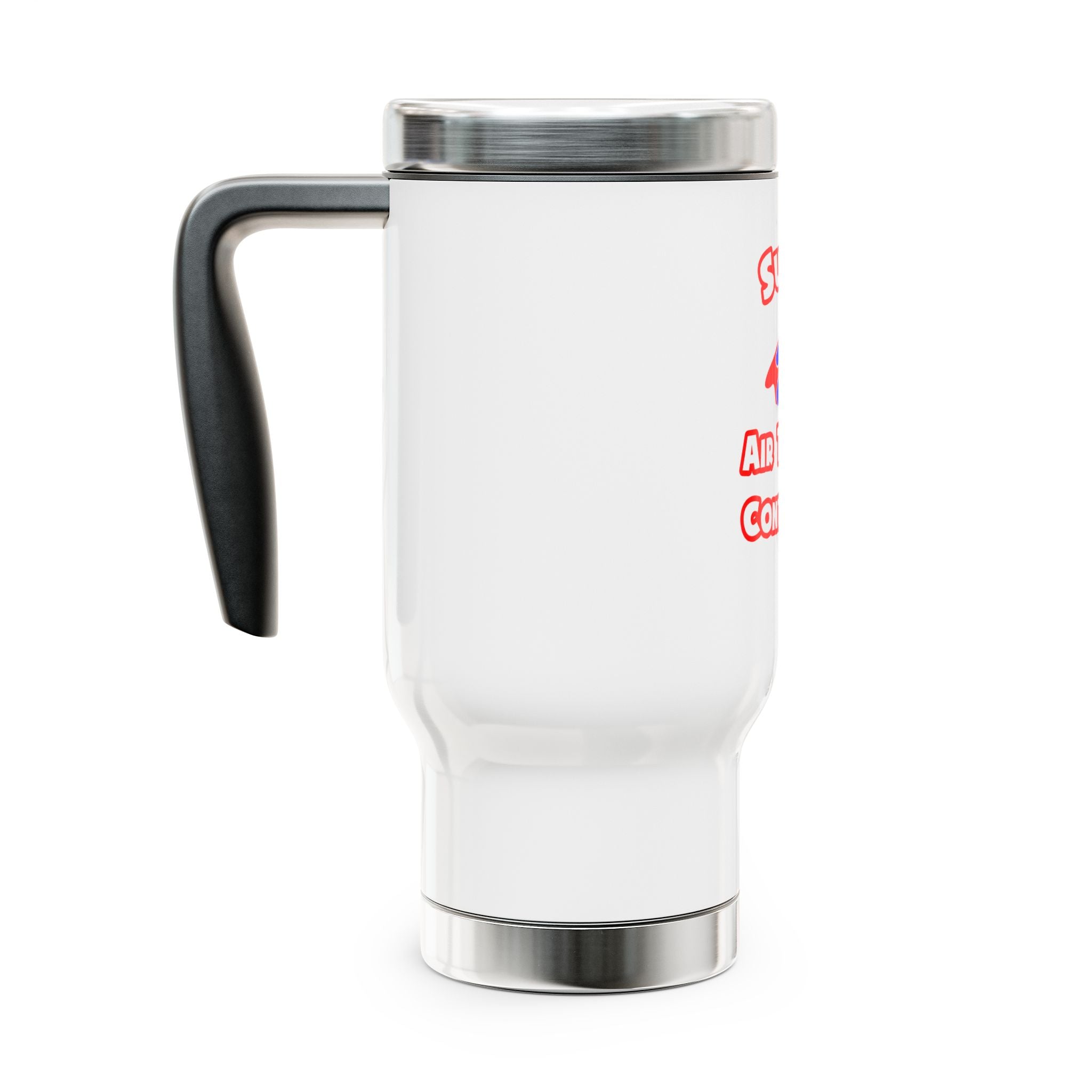 Super Air Traffic Controller - Stainless Steel Travel Mug with Handle, 14oz