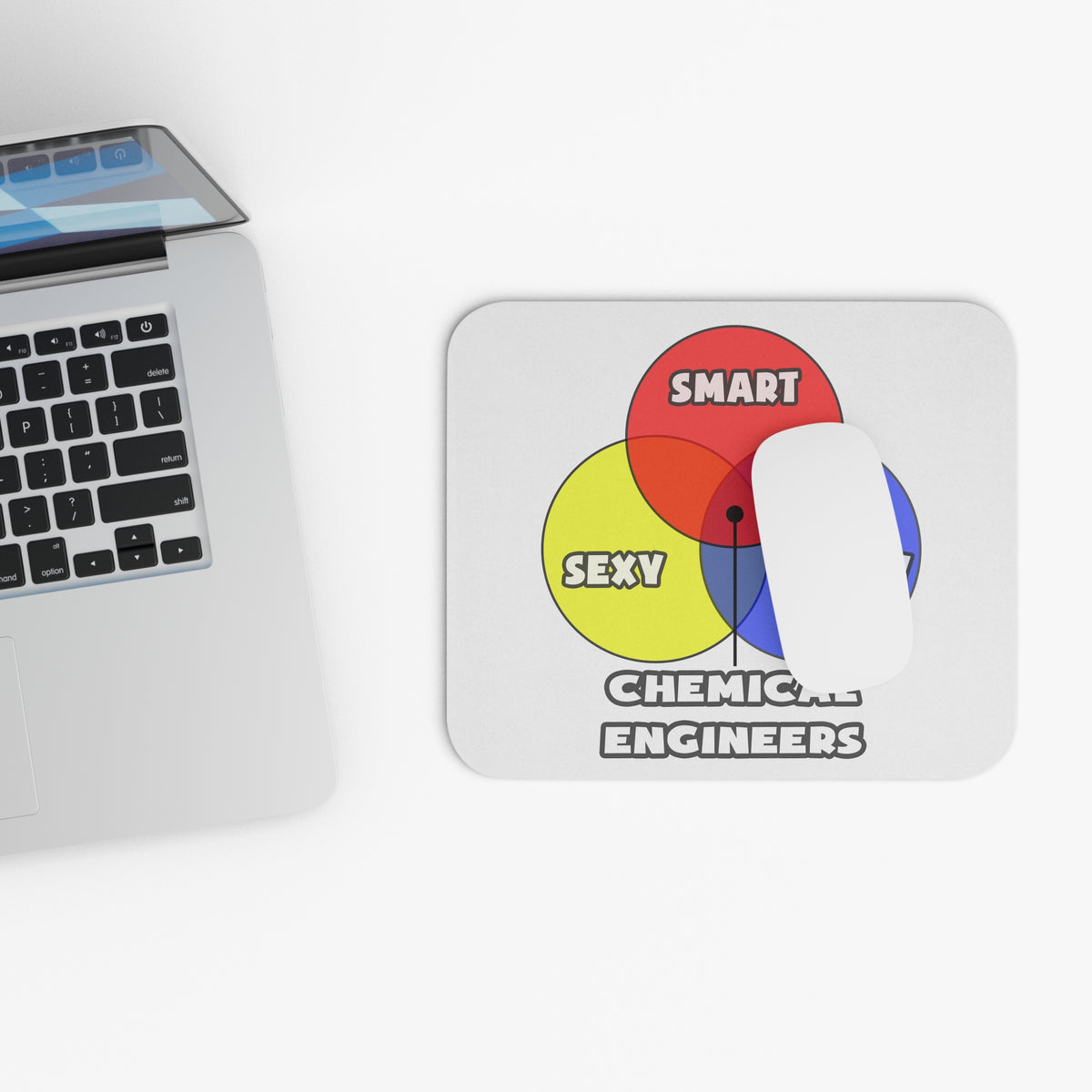 Venn Diagram .. Chemical Engineers - Mouse Pad (Rectangle)