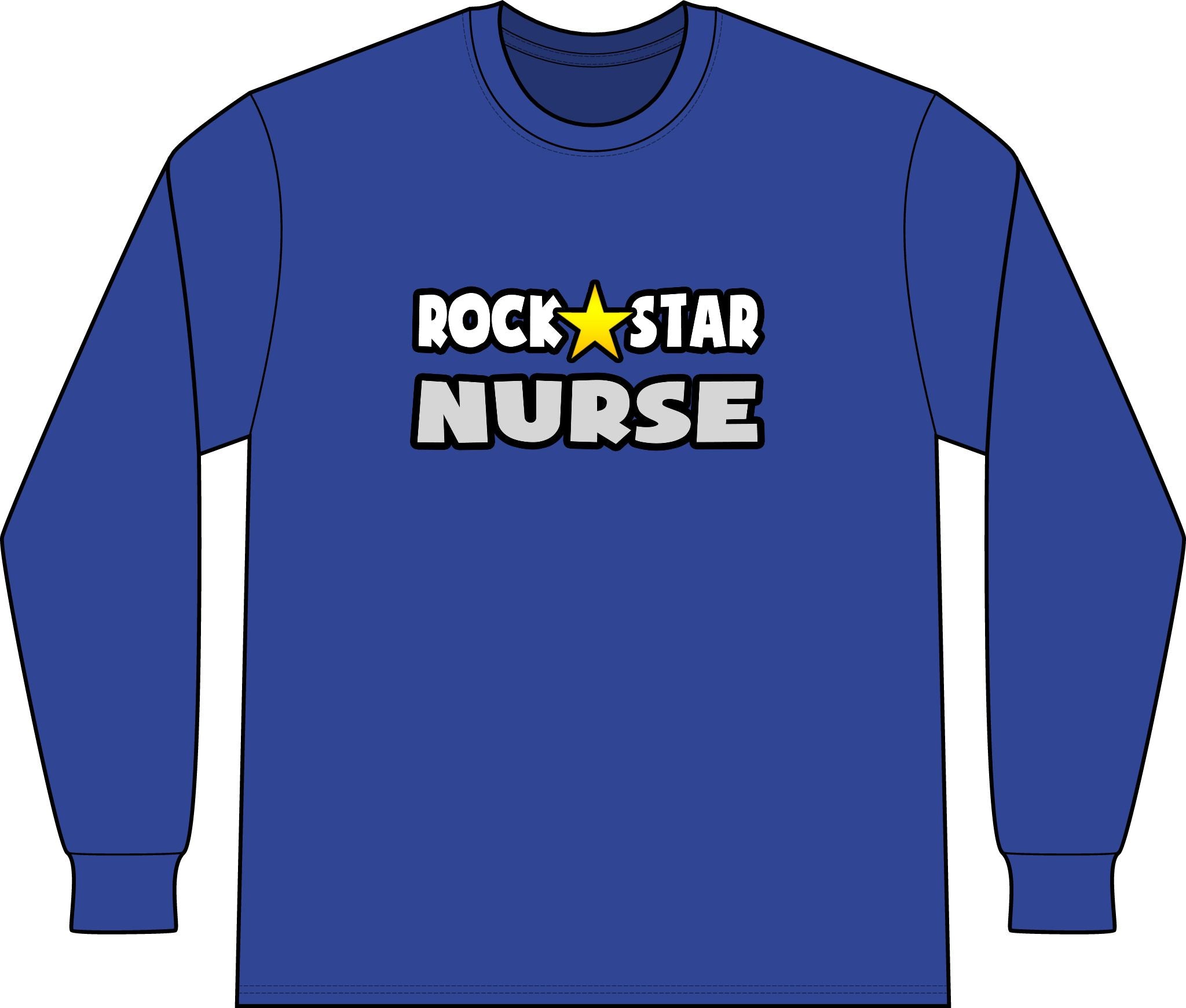 Rock Star Nurse (2) - Unisex Long Sleeve T-Shirt