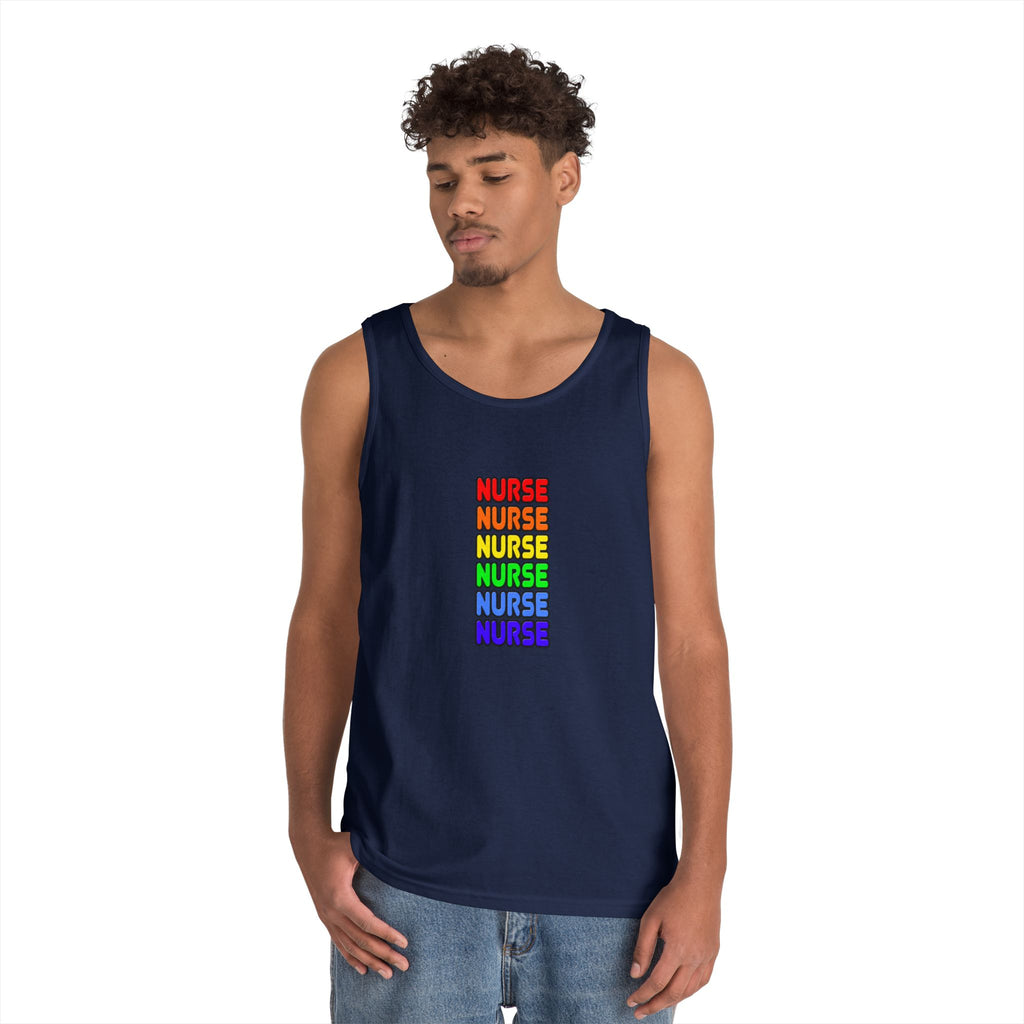 Rainbow Nurse - Unisex Heavy Cotton Tank Top