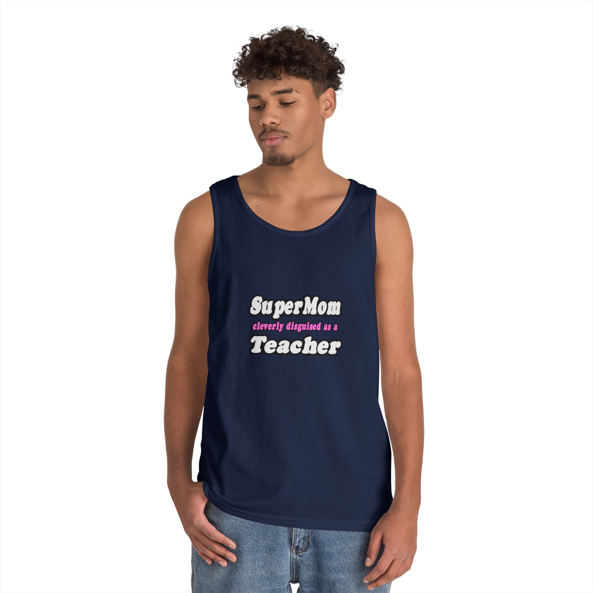 supermom teacher - Unisex Heavy Cotton Tank Top