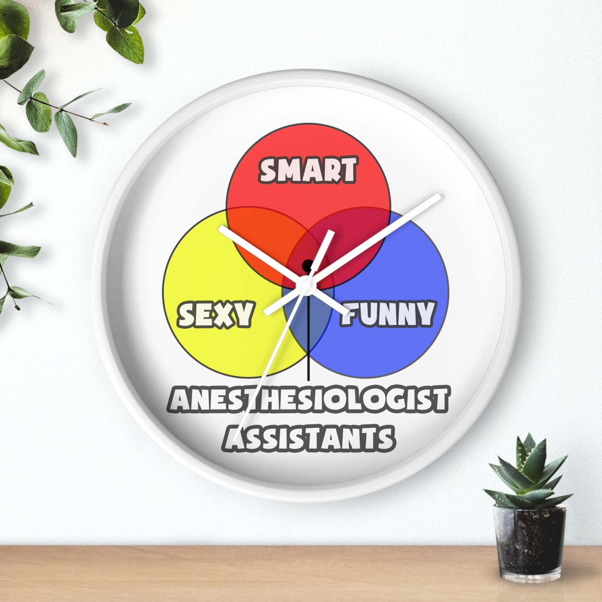 Venn Diagram .. Anesthesiologist Assistants - Wall Clock