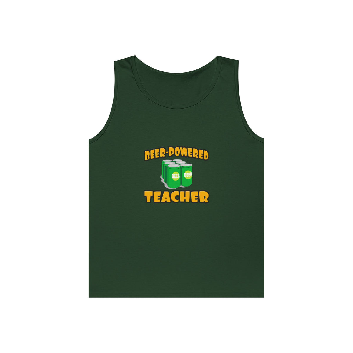Beer Powered Teacher - Unisex Heavy Cotton Tank Top