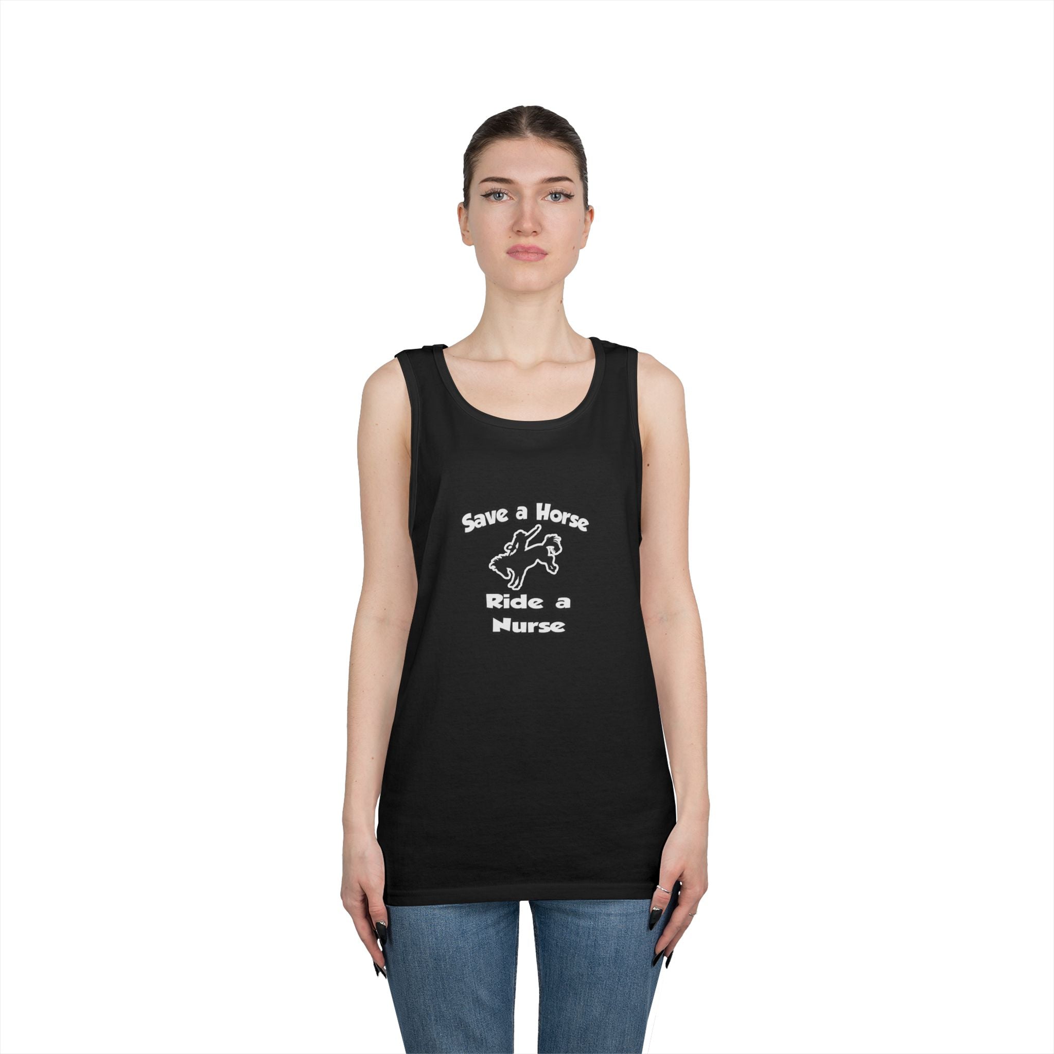 Save a Horse .. Ride a Nurse - Unisex Heavy Cotton Tank Top