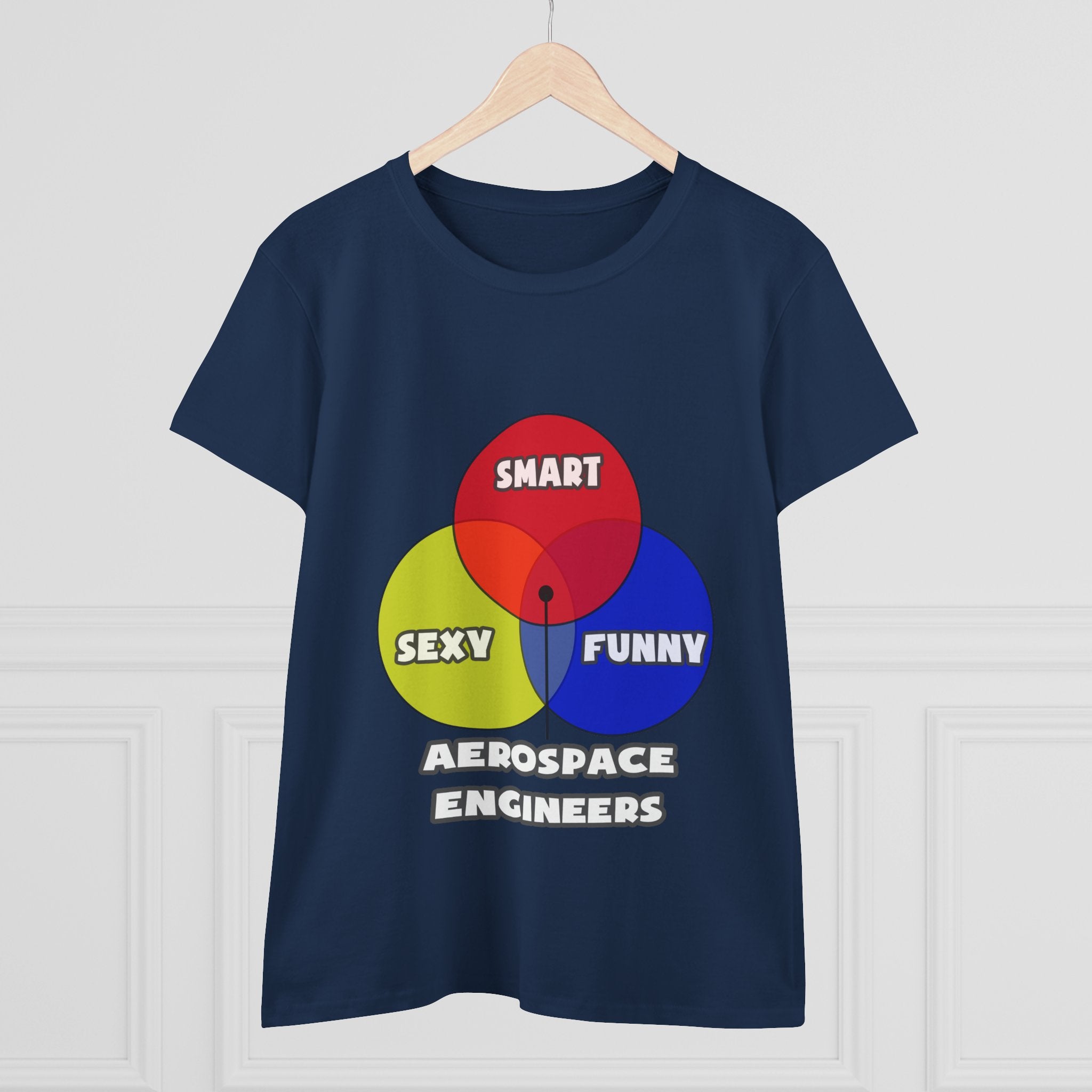 Venn Diagram .. Aerospace Engineers - Women's Midweight Cotton Tee
