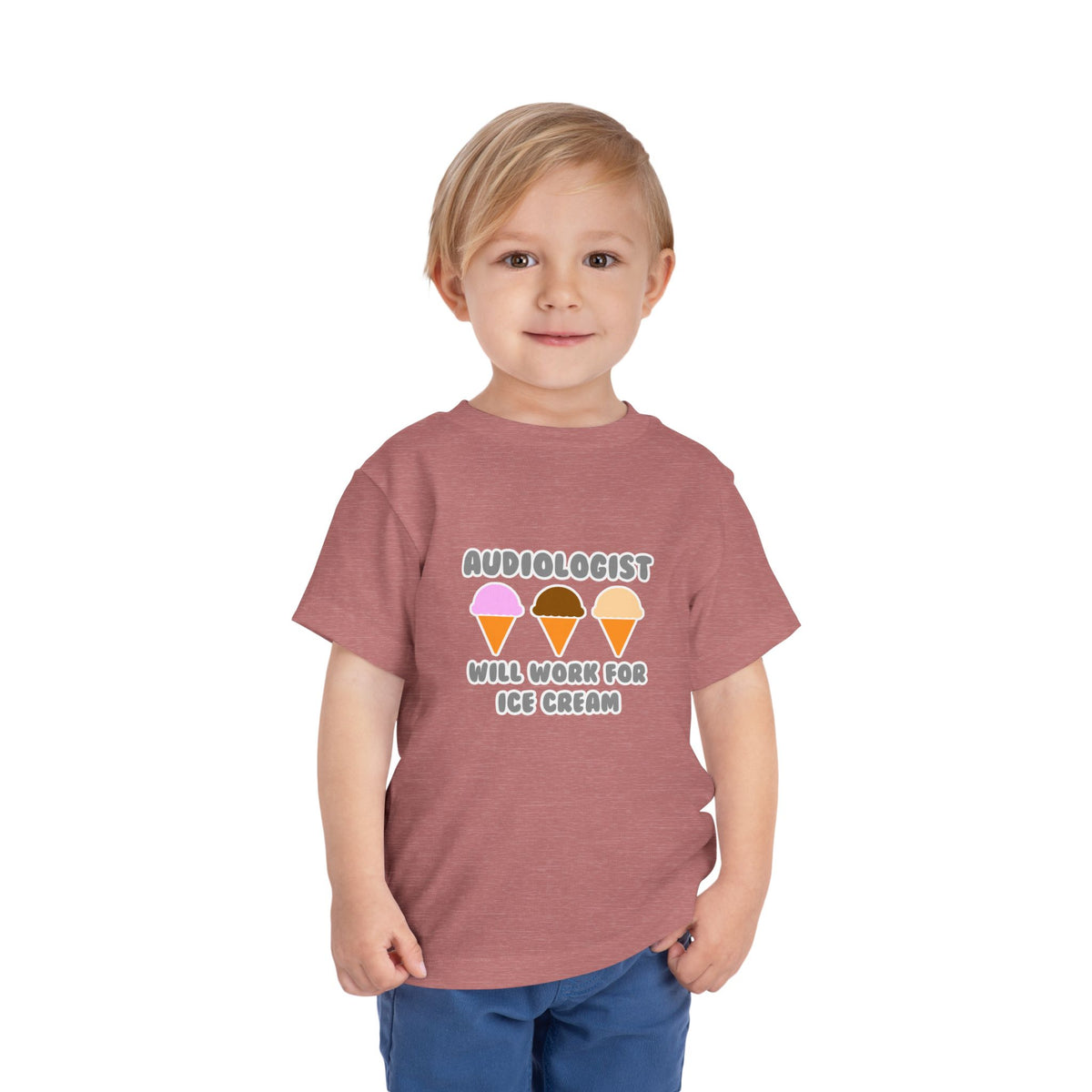 Audiologist ... Will Work For Ice Cream - Toddler Short Sleeve Tee